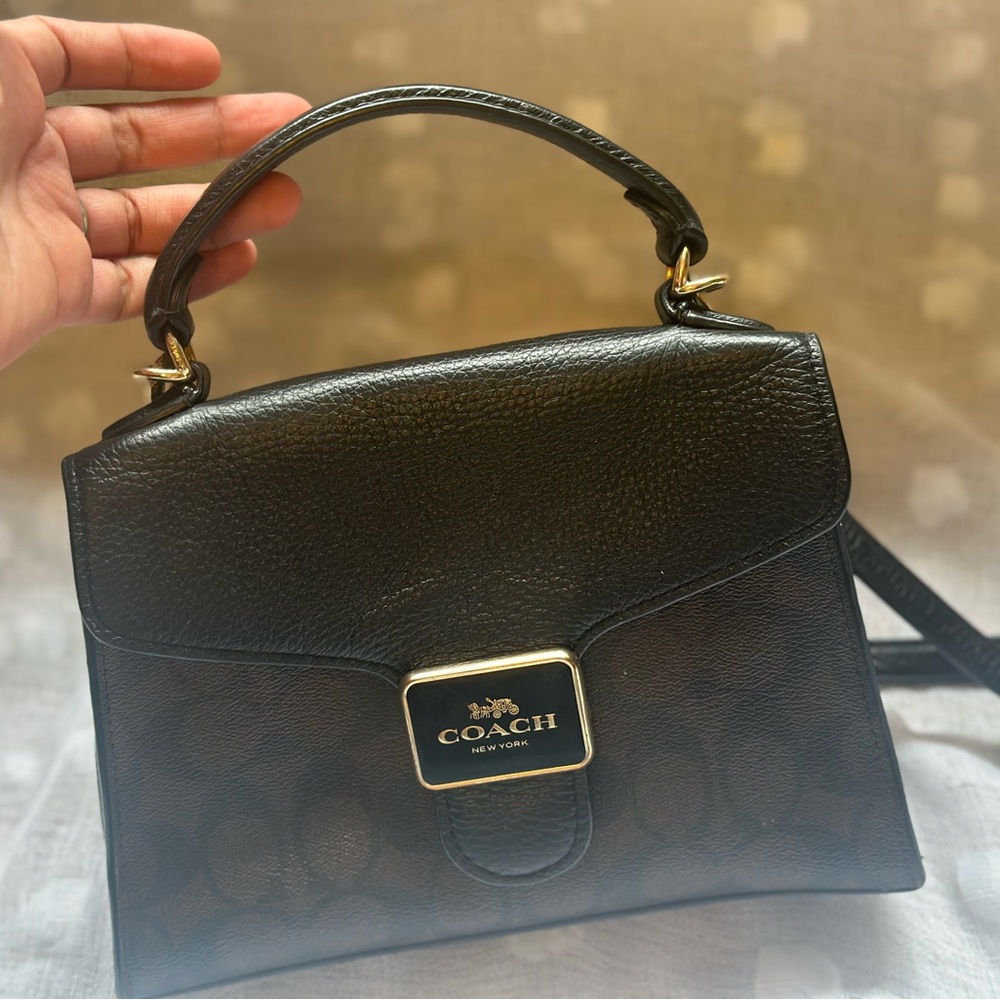 Coach Black Leather Satchel